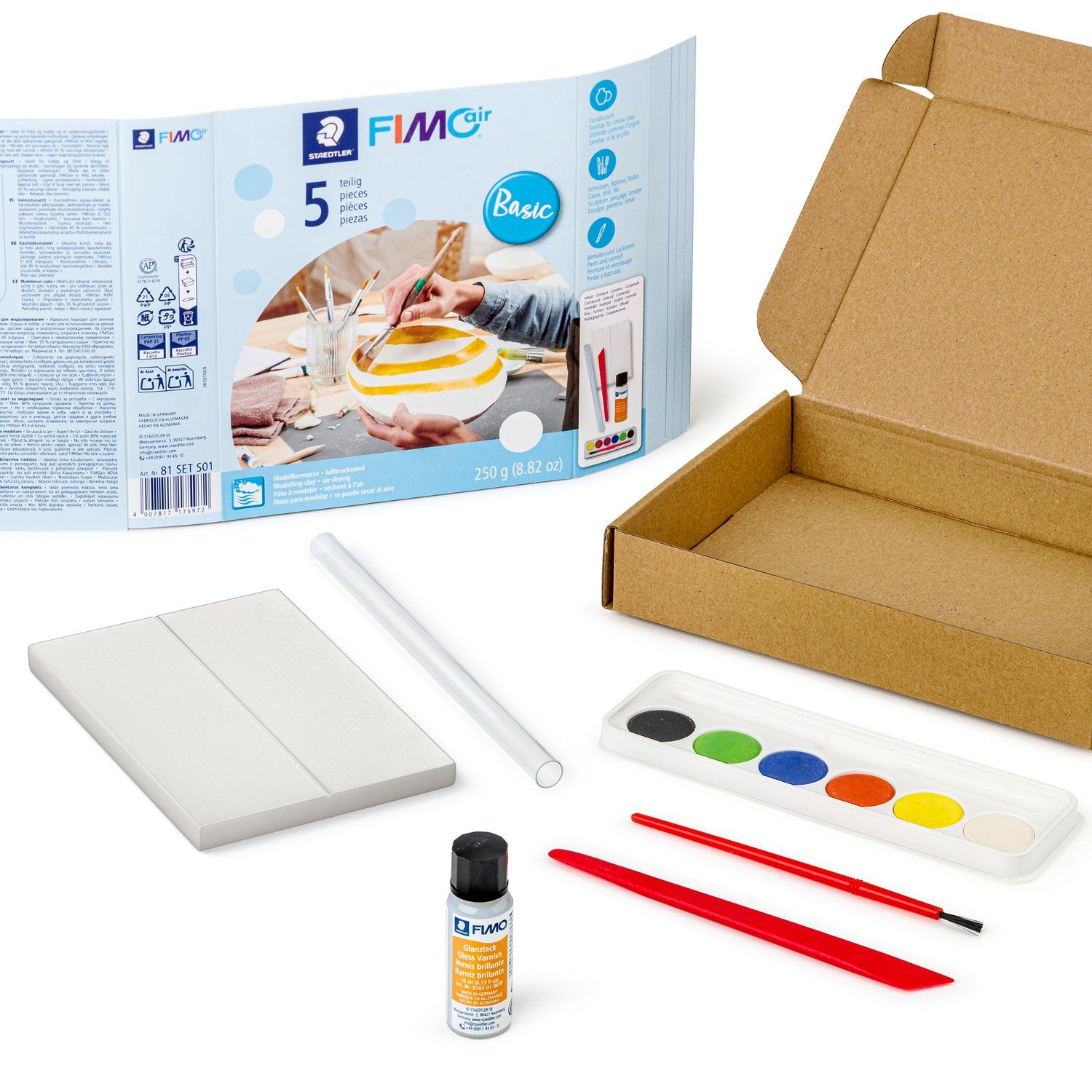 FIMO AIR® Modelierset "Basic" 5-Teilig - Kidis Art