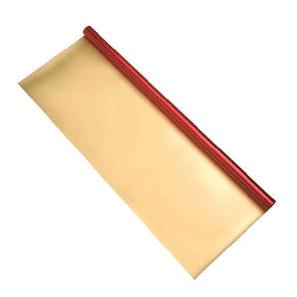 Alufolie doppels. kaschiert 50x78cm, 1 Rolle, rot/gold - Kidis Art