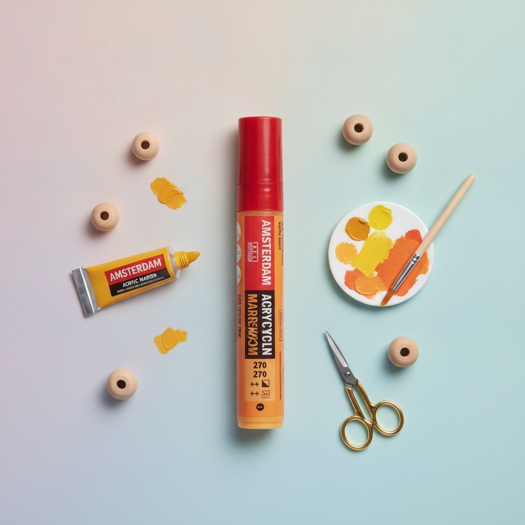 Amsterdam Acrylic Marker 15 mm Azogelb Dunkel 270 - Kidis Art