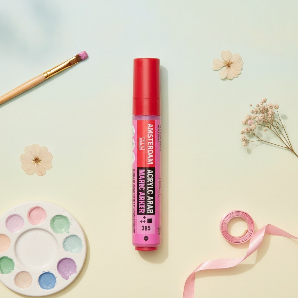 Amsterdam Acrylic Marker 15 mm Chinacridonrosa Hell 385 - Kidis Art