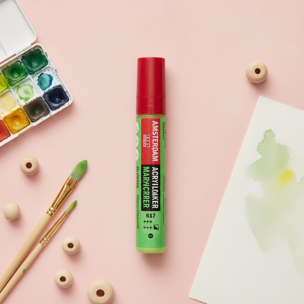 Amsterdam Acrylic Marker 15 mm Gelbgrün 617 - Kidis Art