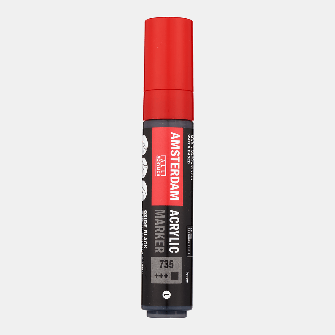 Amsterdam Acrylic Marker 15 mm Oxidschwarz 735 - Kidis Art