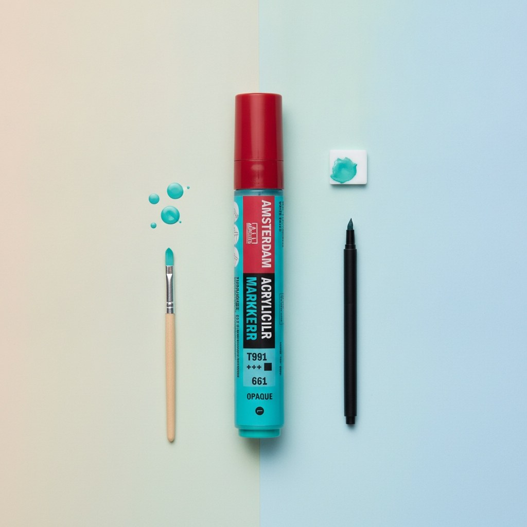 Amsterdam Acrylic Marker 15 mm Türkisgrün 661 - Kidis Art