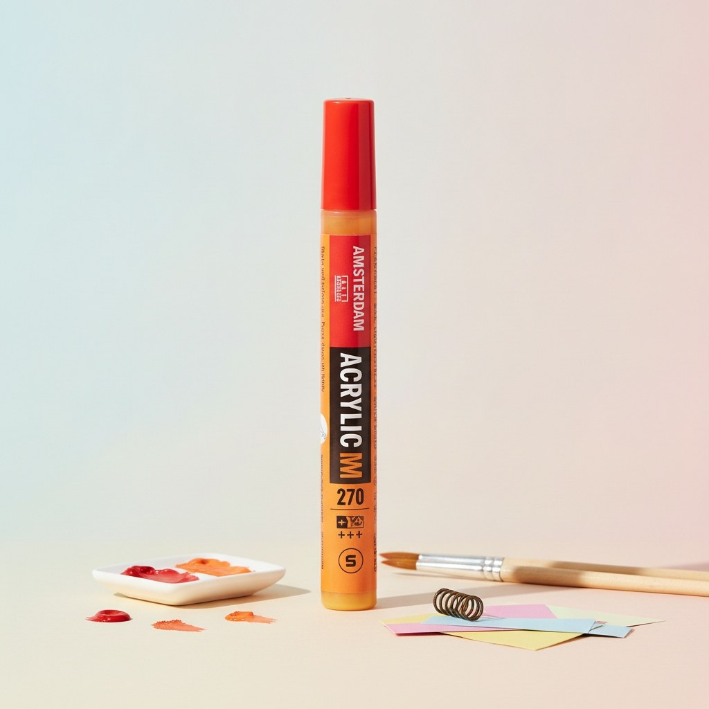 Amsterdam Acrylic Marker 2 mm Azogelb Dunkel 270 - Kidis Art