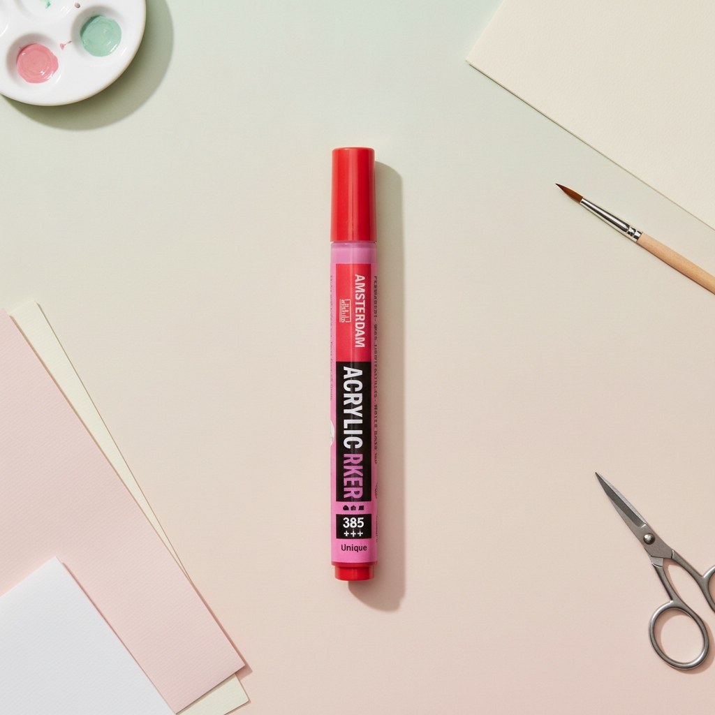 Amsterdam Acrylic Marker 2 mm Chinacridonrosa Hell 385 - Kidis Art
