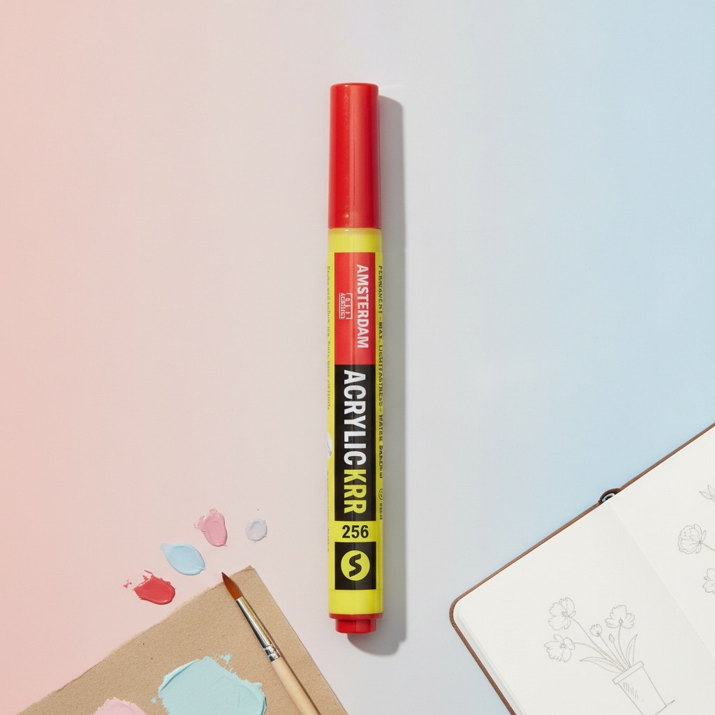 Amsterdam Acrylic Marker 2 mm Reflexgelb 256 - Kidis Art