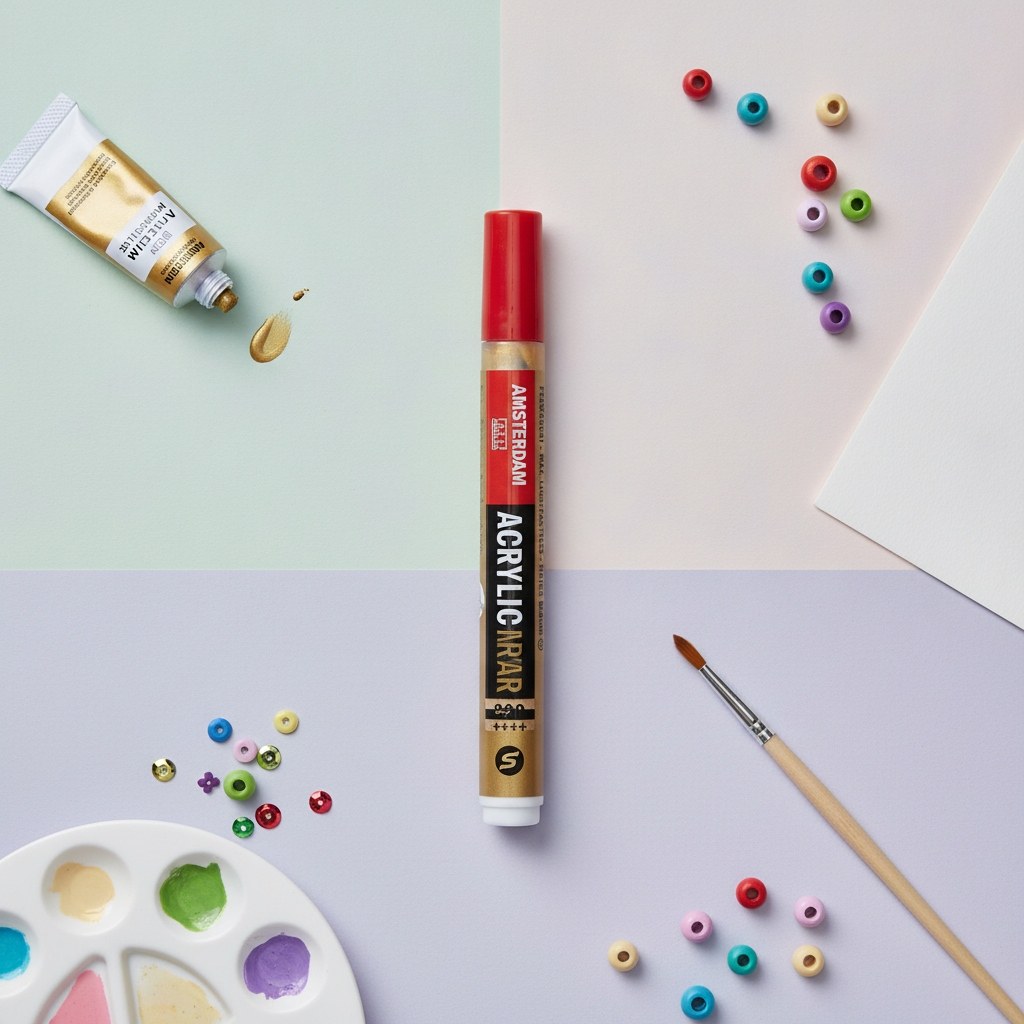 Amsterdam Acrylic Marker 2 mm Reichgold 802 - Kidis Art