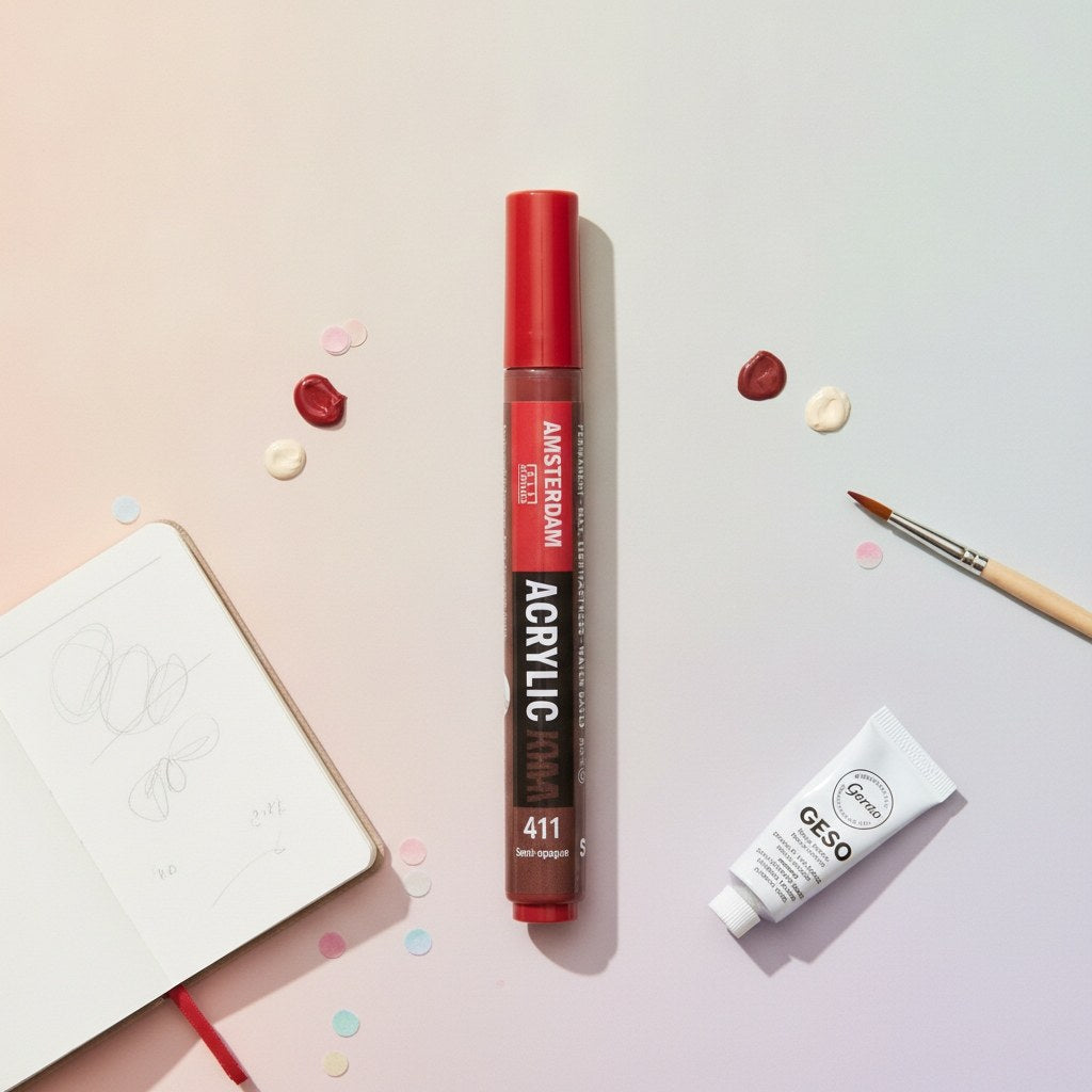 Amsterdam Acrylic Marker 2 mm Siena Gebrannt 411 - Kidis Art