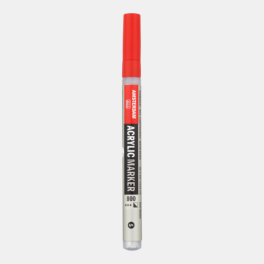Amsterdam Acrylic Marker 2 mm Silber 800 - Kidis Art