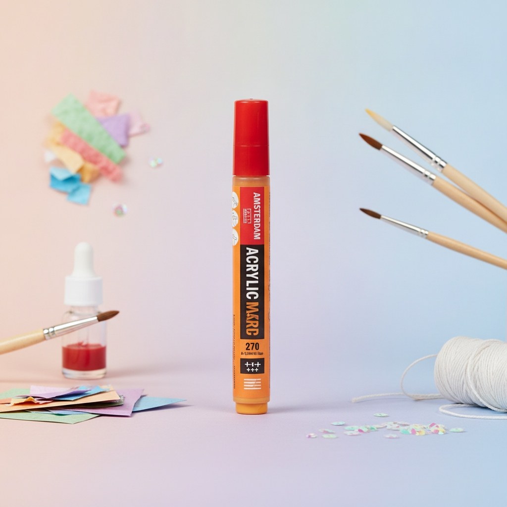 Amsterdam Acrylic Marker 4 mm Azogelb Dunkel 270 - Kidis Art