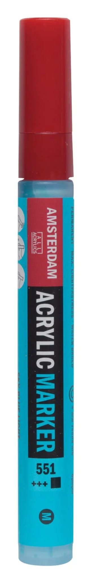 Amsterdam Acrylic Marker 4 mm Himmelblau Hell 551 - Kidis Art