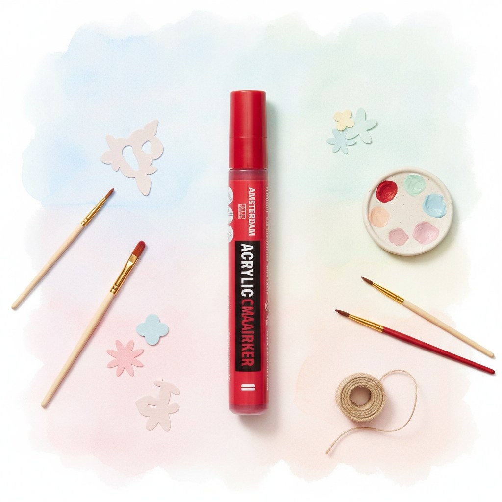 Amsterdam Acrylic Marker 4 mm Karmin 318 - Kidis Art