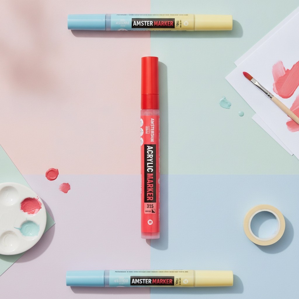 Amsterdam Acrylic Marker 4 mm Pyrrolrot 315 - Kidis Art