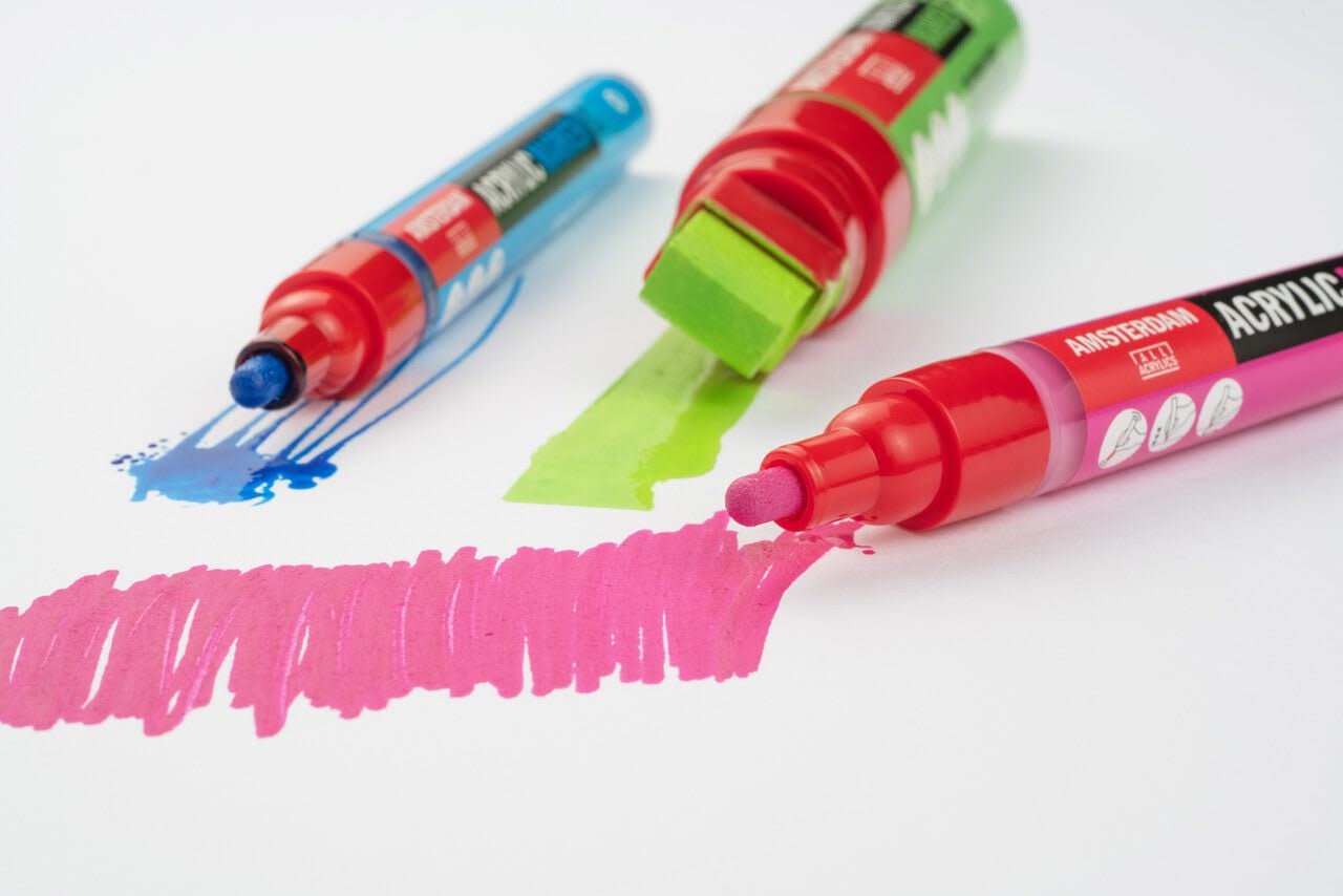 Amsterdam Acrylic Marker 2 mm Silber 800 - Kidis Art