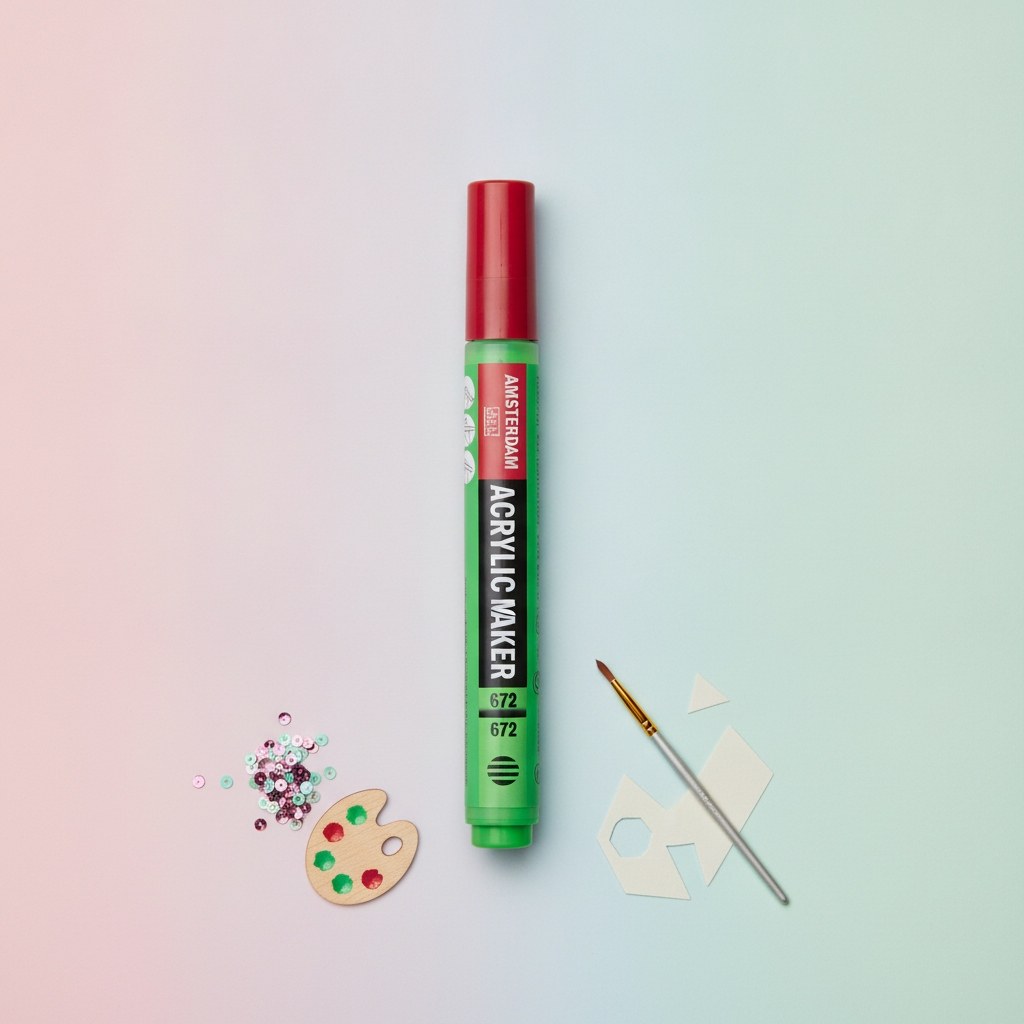Amsterdam Acrylic Marker 4 mm Reflexgrün 672 - Kidis Art