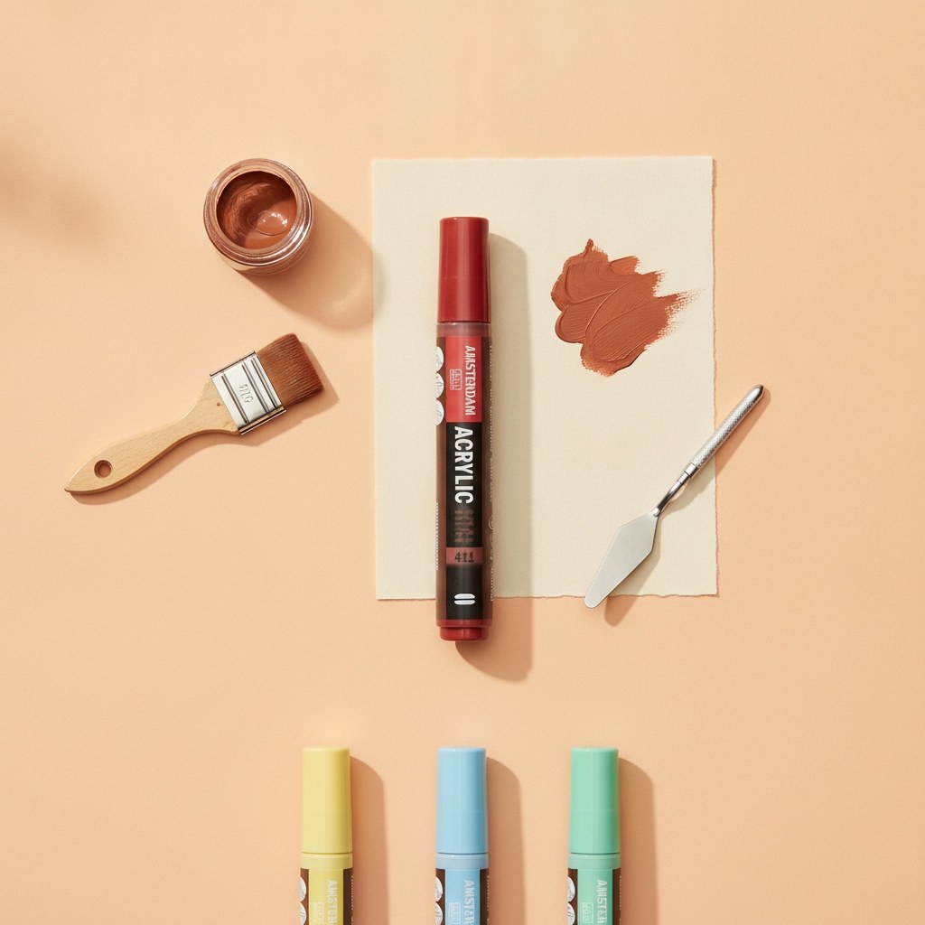 Amsterdam Acrylic Marker 4 mm Siena Gebrannt 411 - Kidis Art