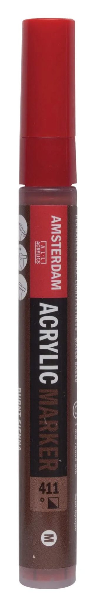 Amsterdam Acrylic Marker 4 mm Siena Gebrannt 411 - Kidis Art