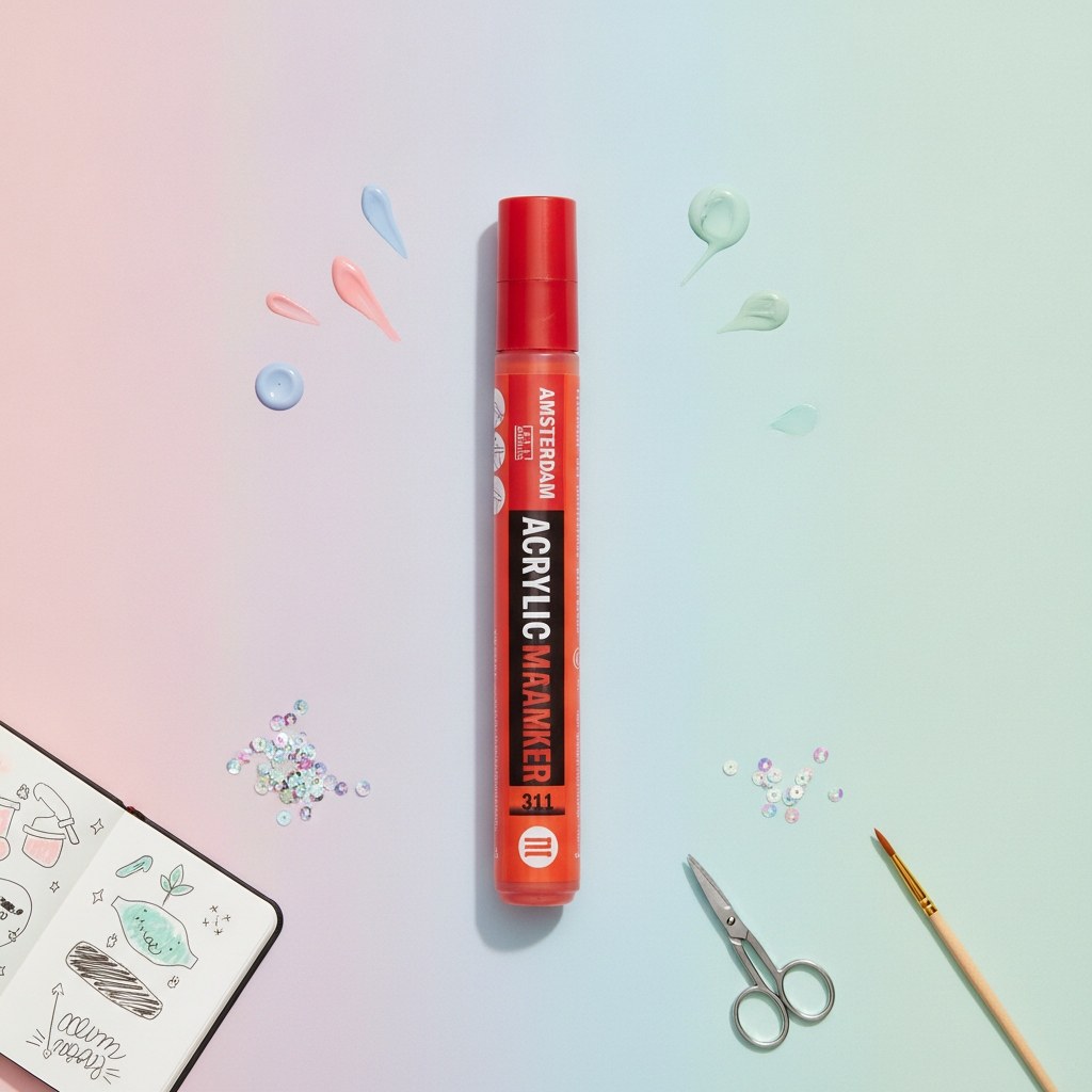 Amsterdam Acrylic Marker 4 mm Zinnober 311 - Kidis Art