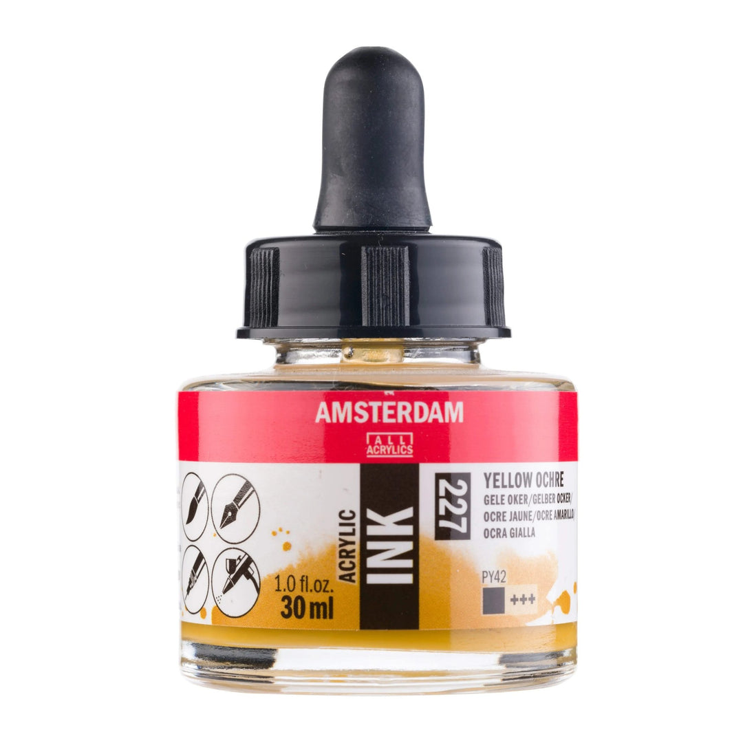 Amsterdam Acrylic Tinte Flasche 30 ml Gelber Ocker 227 - Kidis Art