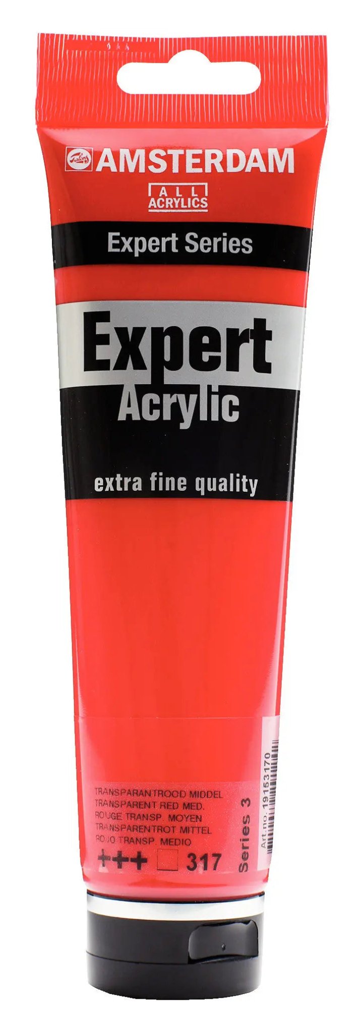 Amsterdam Expert Series Acrylfarbe Tube 150 ml Transparentrot Mittel 317 - Kidis Art