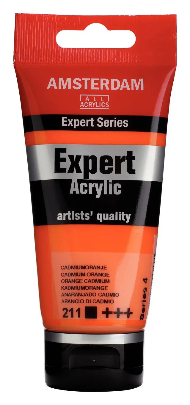 Amsterdam Expert Series Acrylfarbe Tube 75 ml Kadmiumorange 211 - Kidis Art