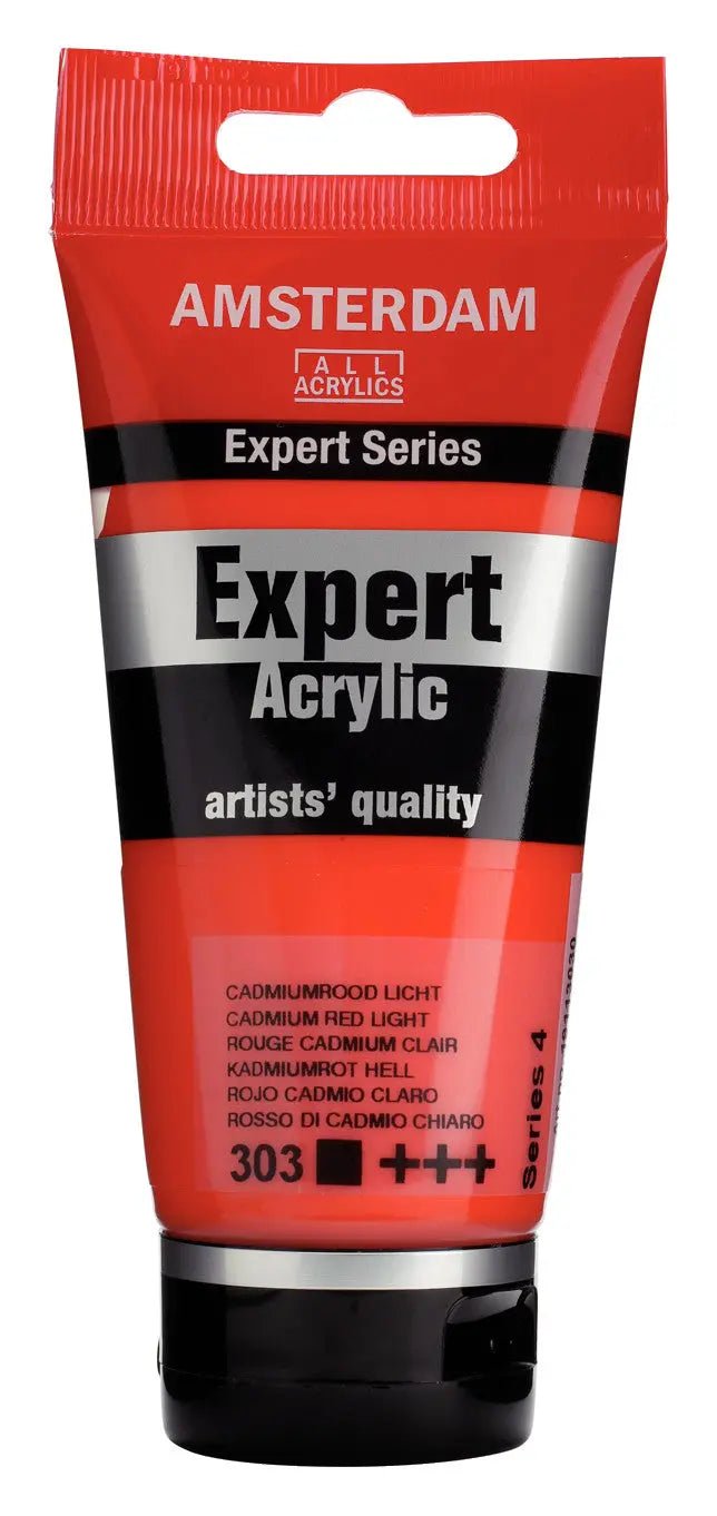 Amsterdam Expert Series Acrylfarbe Tube 75 ml Kadmiumrot Hell 303 - Kidis Art