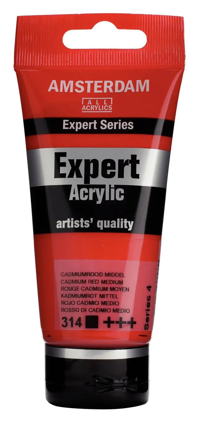Amsterdam Expert Series Acrylfarbe Tube 75 ml Kadmiumrot Mittel 314 - Kidis Art