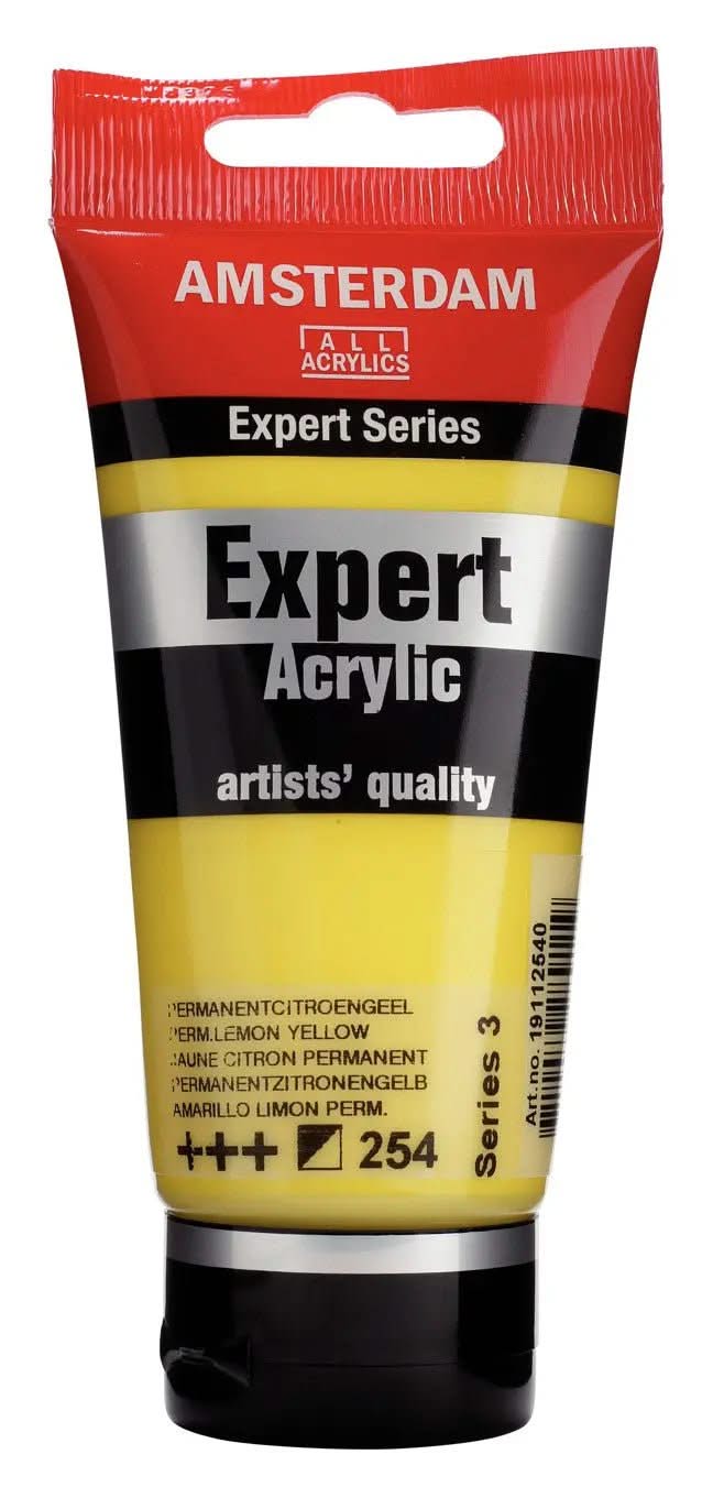 Amsterdam Expert Series Acrylfarbe Tube 75 ml Permanent Zitronengelb 254 - Kidis Art