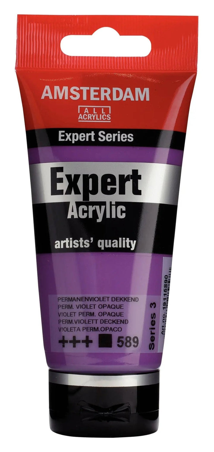 Amsterdam Expert Series Acrylfarbe Tube 75 ml Permanentviolett Deckend 589 - Kidis Art