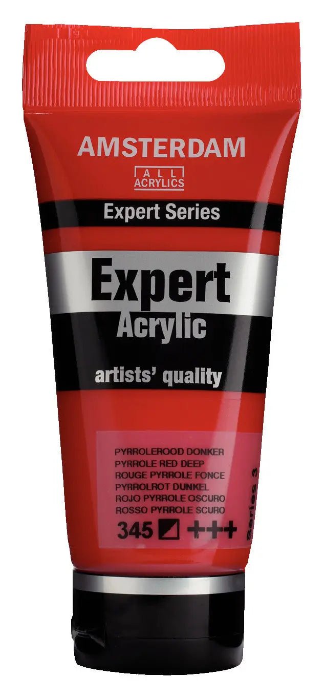 Amsterdam Expert Series Acrylfarbe Tube 75 ml Pyrrolrot Dunkel 345 - Kidis Art