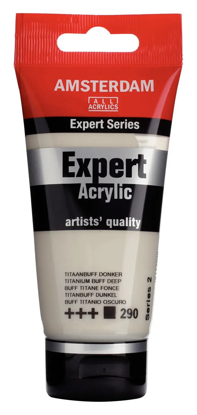 Amsterdam Expert Series Acrylfarbe Tube 75 ml Titanbuff Dunkel 290 - Kidis Art