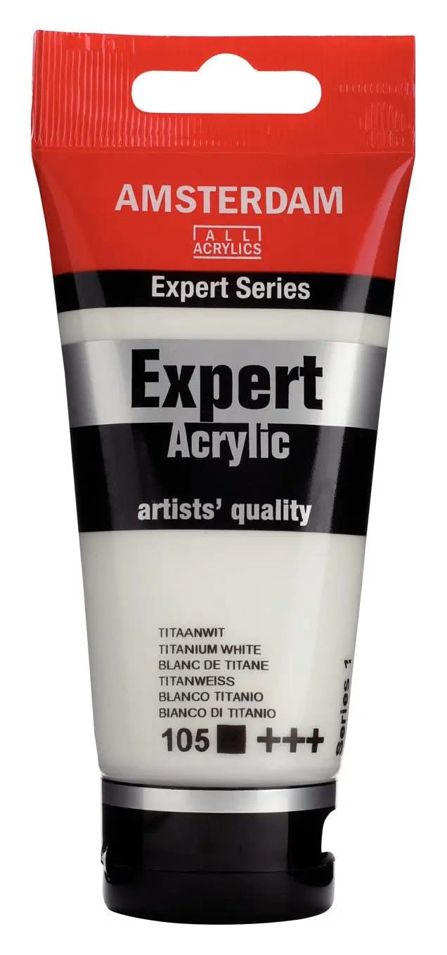Amsterdam Expert Series Acrylfarbe Tube 75 ml Titanweiß 105 - Kidis Art