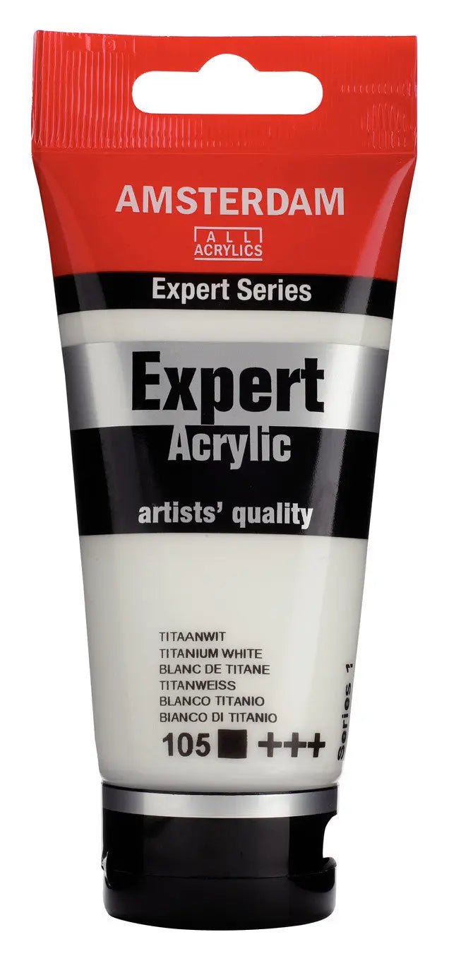Amsterdam Expert Series Acrylfarbe Tube 75 ml Titanweiß 105 - Kidis Art