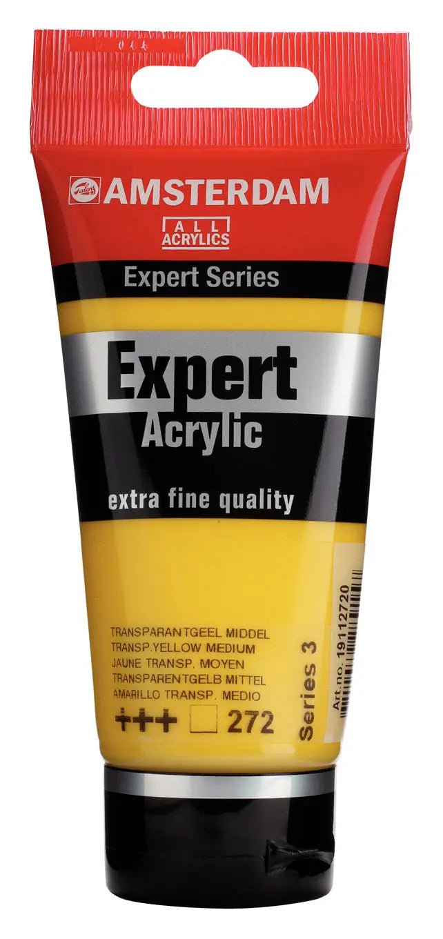 Amsterdam Expert Series Acrylfarbe Tube 75 ml Transparentgelb Mittel 272 - Kidis Art
