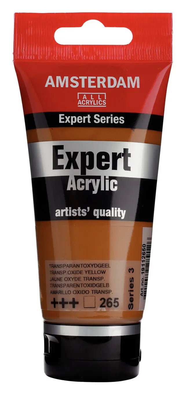 Amsterdam Expert Series Acrylfarbe Tube 75 ml Transparentoxidgelb 265 - Kidis Art