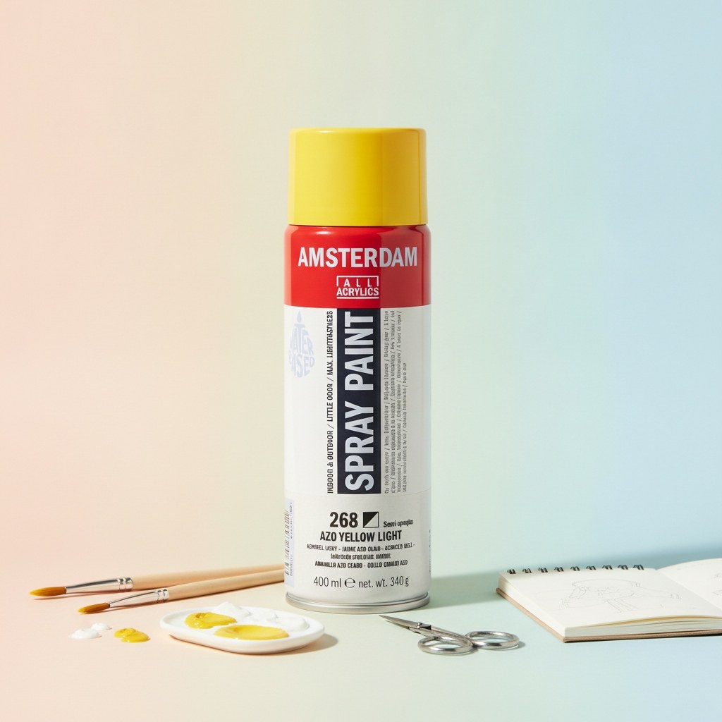 Amsterdam Sprühfarbe 400 ml Azogelb Hell 268 - Kidis Art