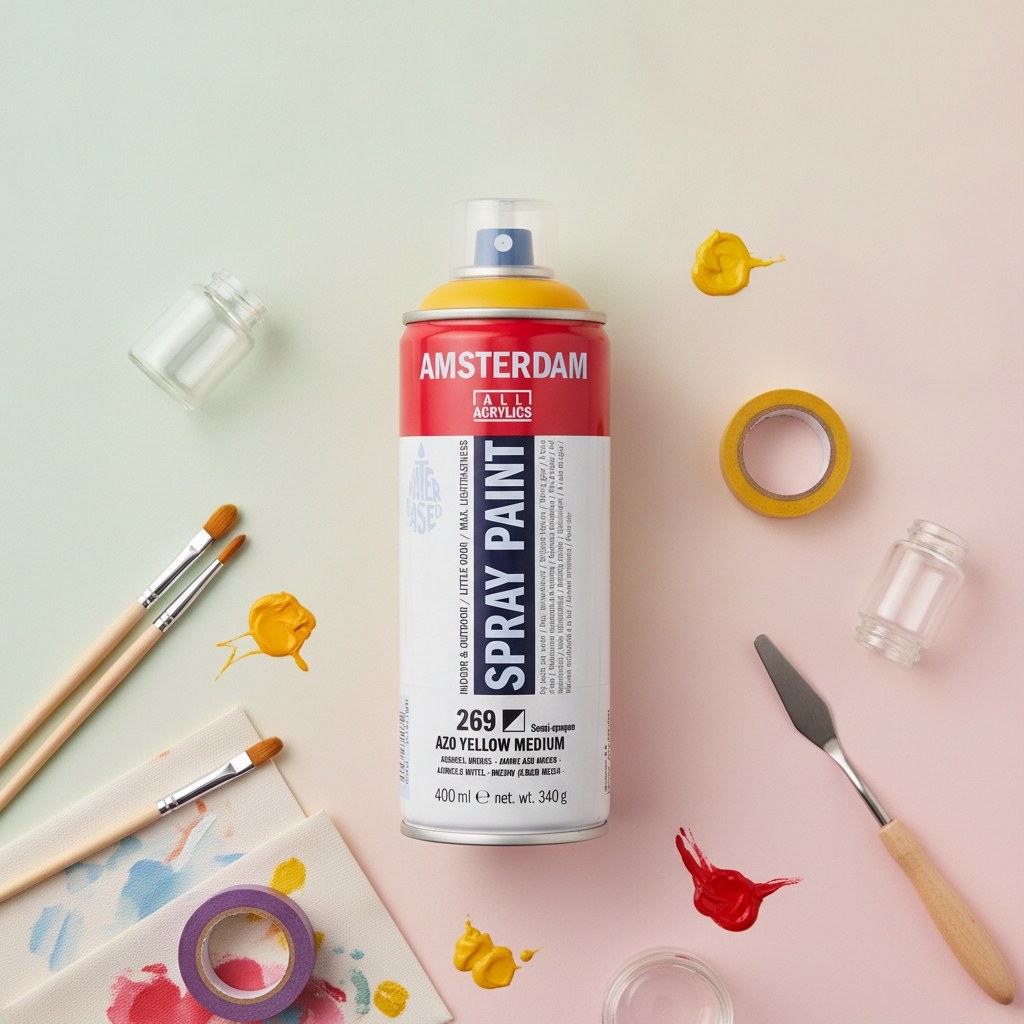 Amsterdam Sprühfarbe 400 ml Azogelb Mittel 269 - Kidis Art