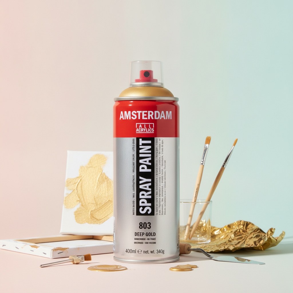 Amsterdam Sprühfarbe 400 ml Goldfarbe 803 - Kidis Art
