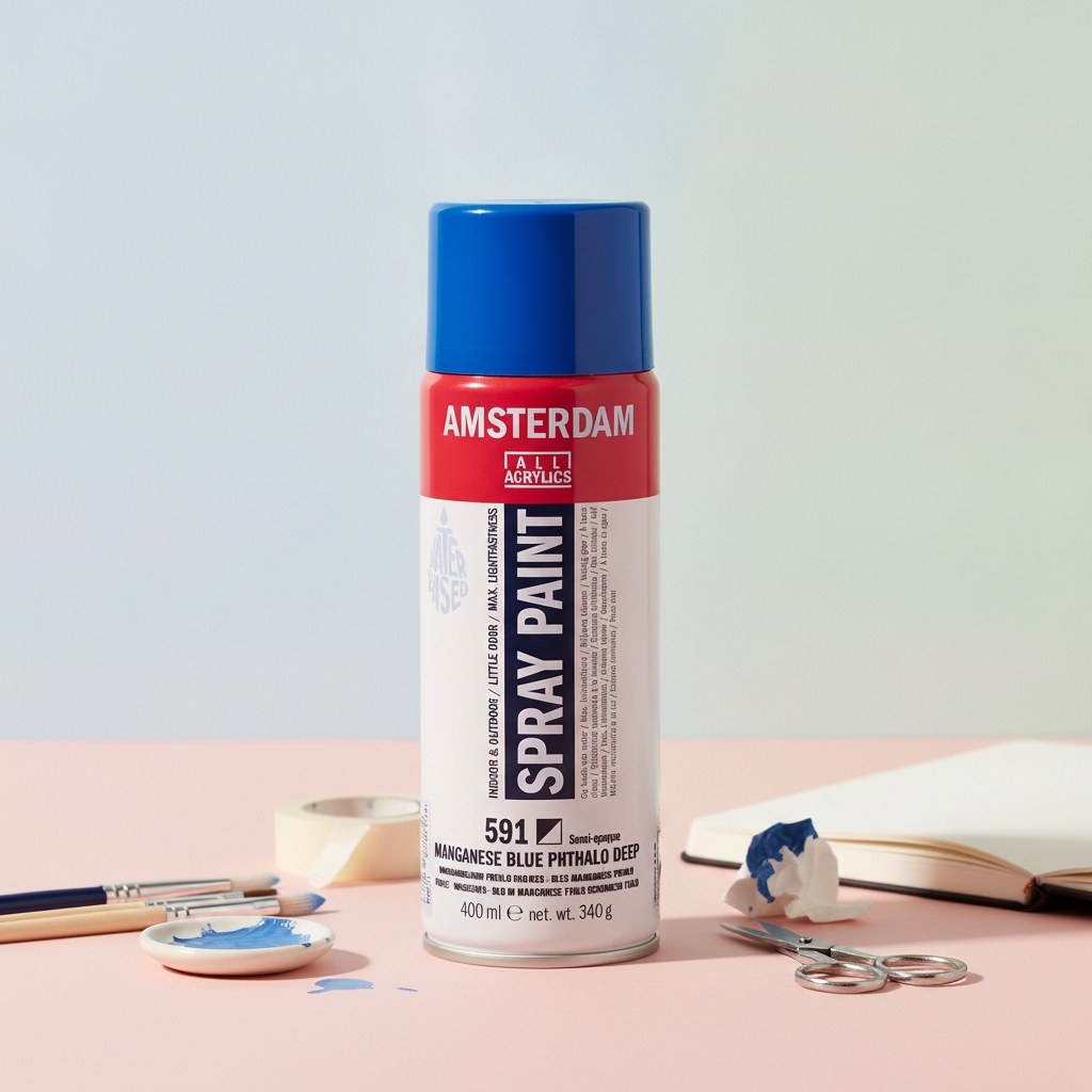 Amsterdam Sprühfarbe 400 ml Manganblau Phthalo Dunkel 591 - Kidis Art