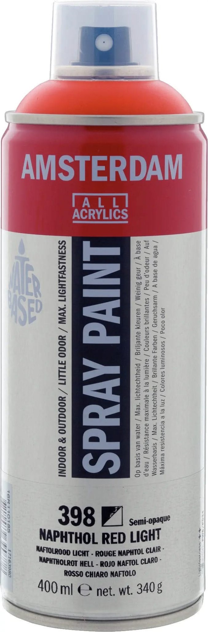 Amsterdam Sprühfarbe 400 ml Naphtholrot Hell 398 - Kidis Art