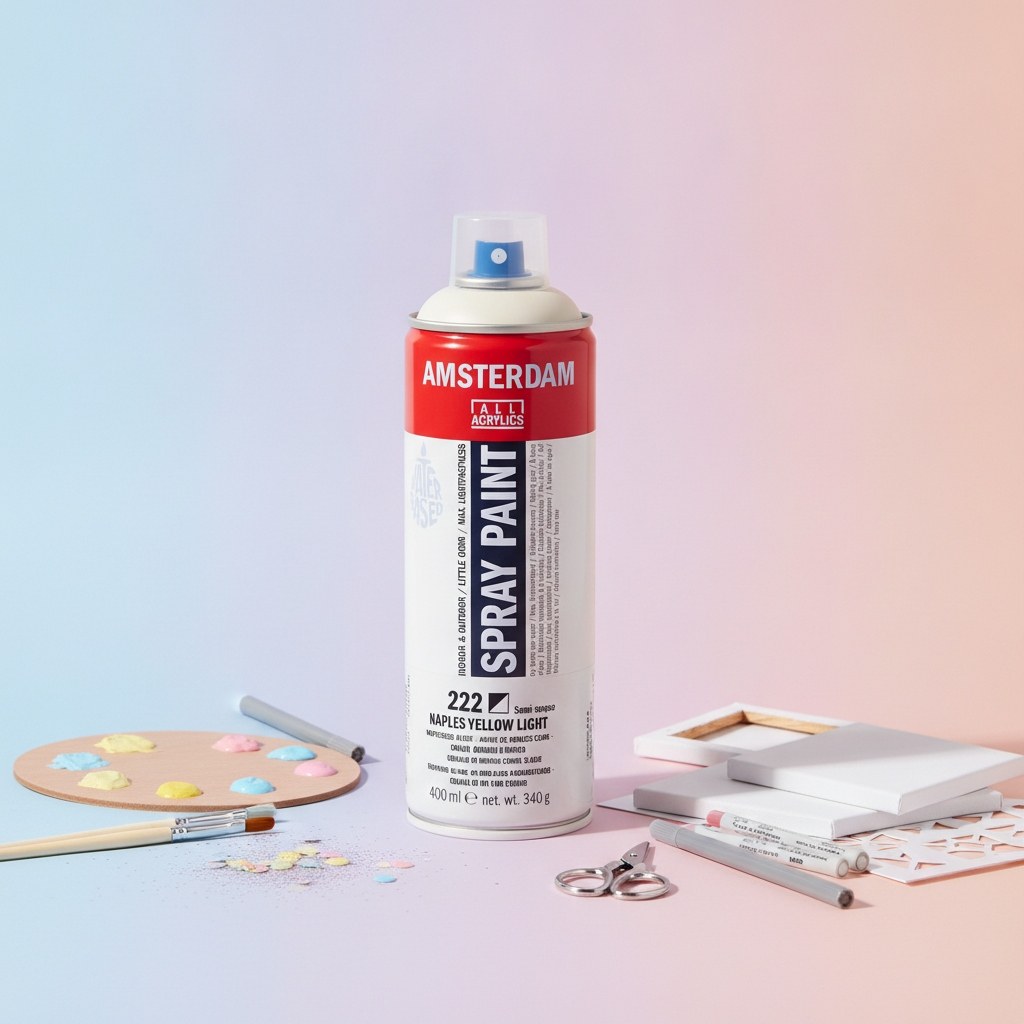 Amsterdam Sprühfarbe 400 ml Neapelgelb Hell 222 - Kidis Art