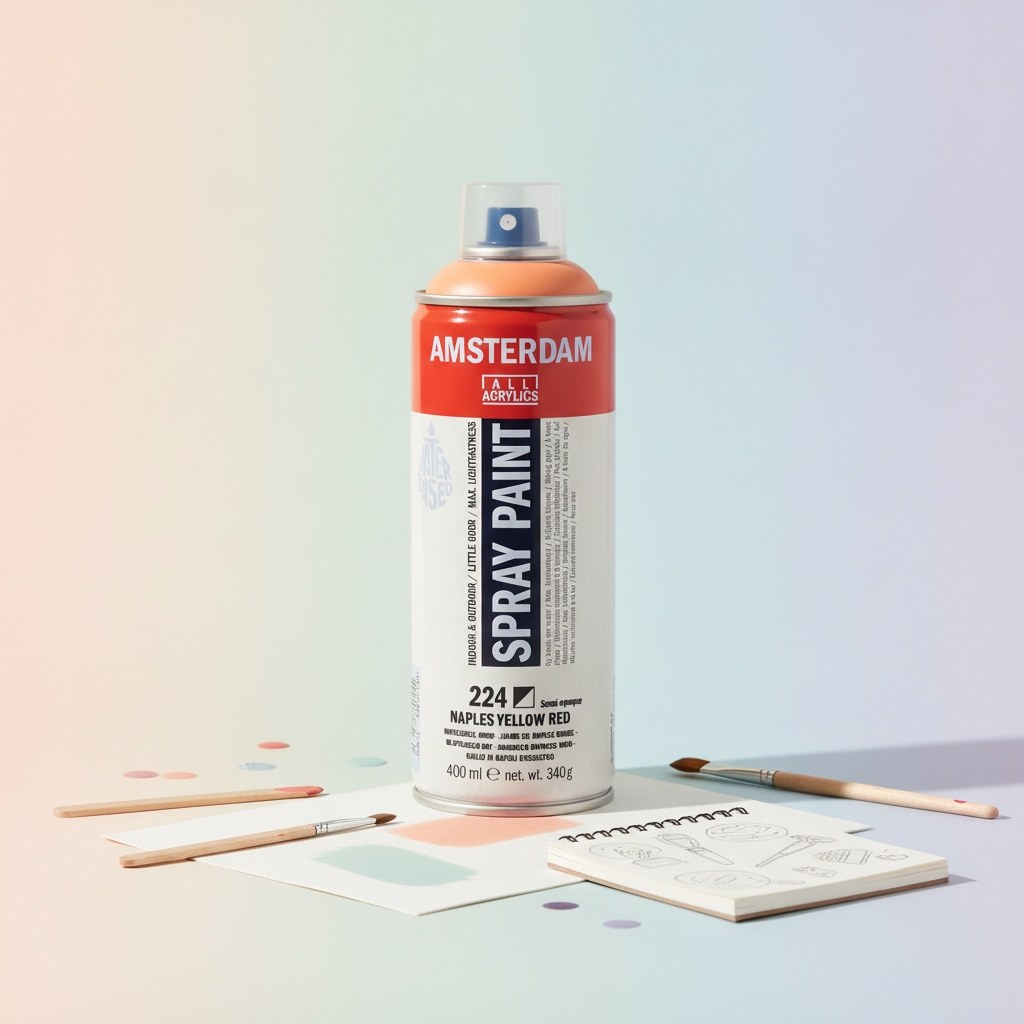 Amsterdam Sprühfarbe 400 ml Neapelgelb Rot 224 - Kidis Art
