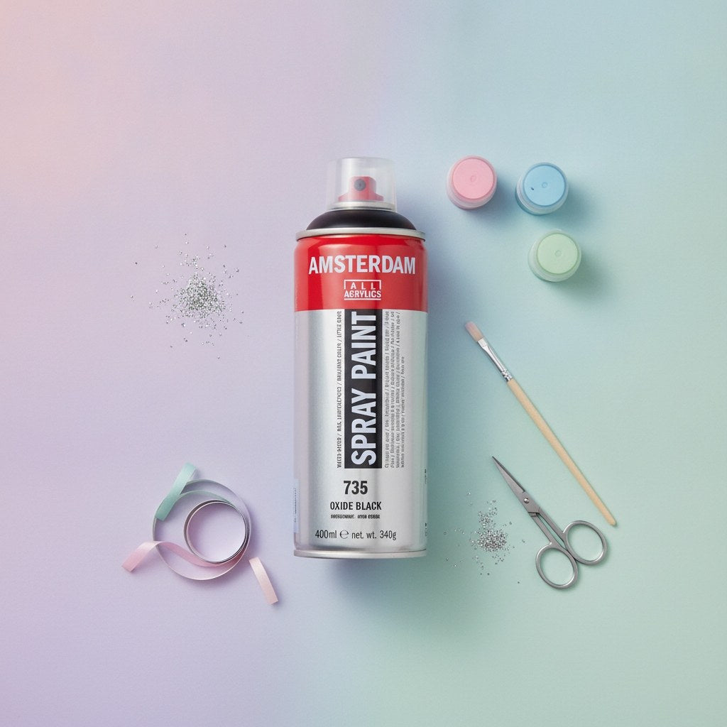 Amsterdam Sprühfarbe 400 ml Oxidschwarz 735 - Kidis Art
