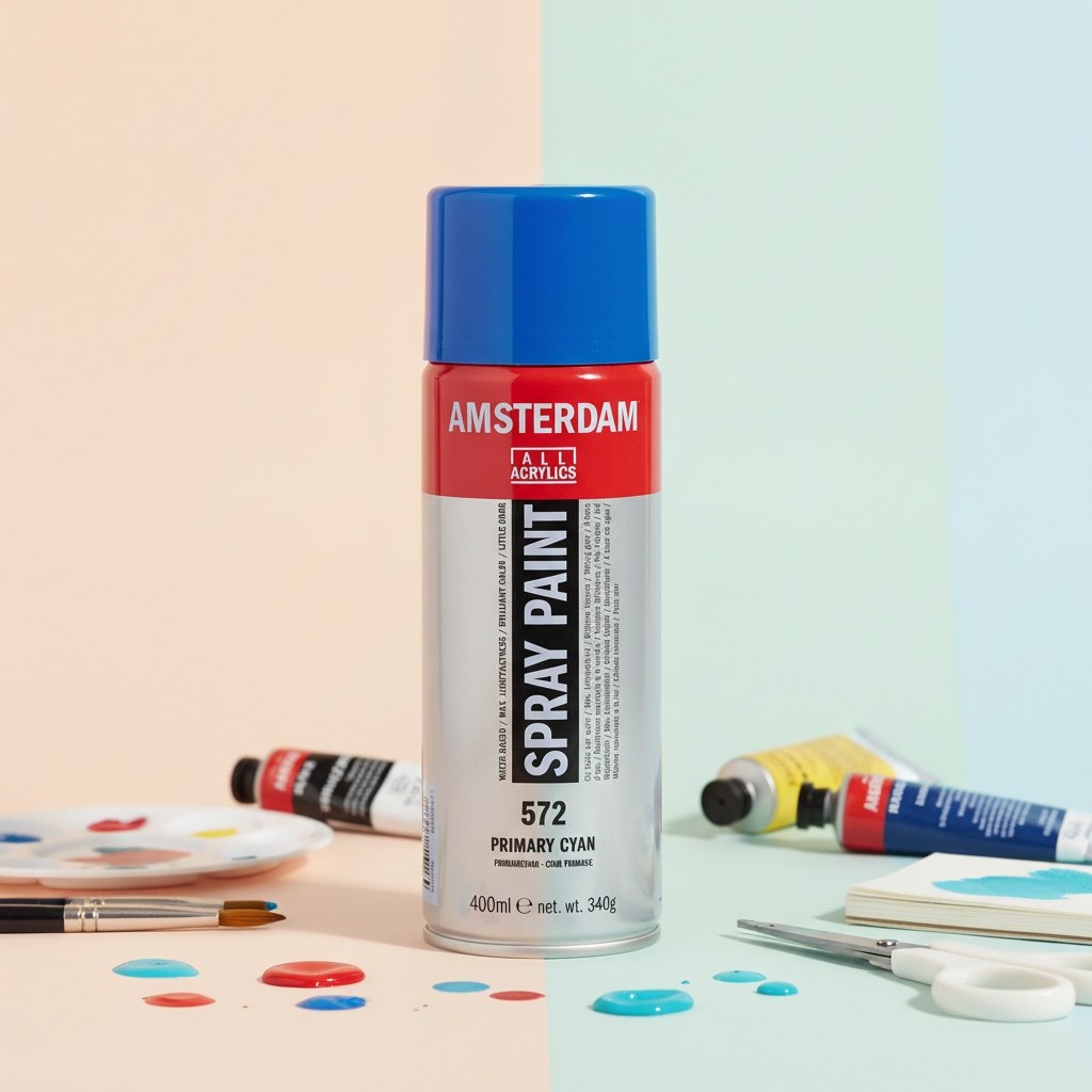 Amsterdam Sprühfarbe 400 ml Primärzyan 572 - Kidis Art