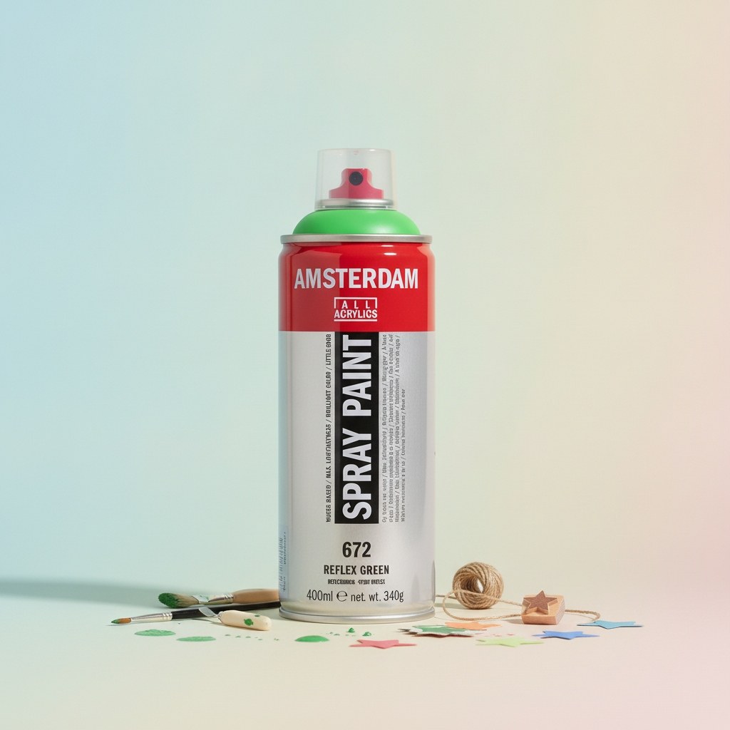 Amsterdam Sprühfarbe 400 ml Reflexgrün 672 - Kidis Art