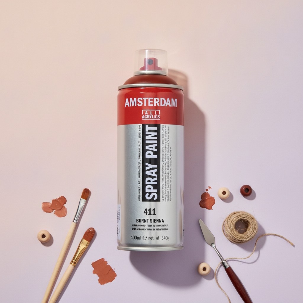 Amsterdam Sprühfarbe 400 ml Siena Gebrannt 411 - Kidis Art