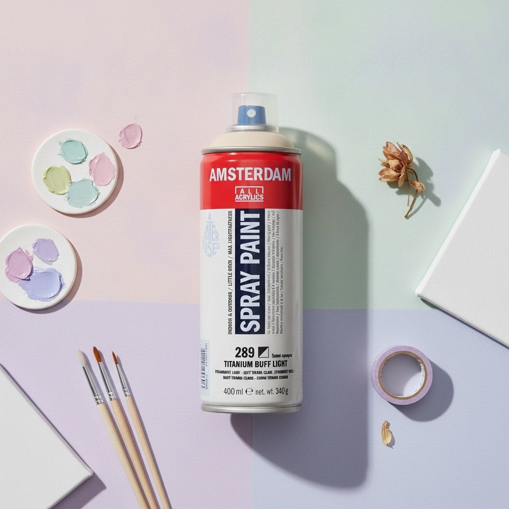 Amsterdam Sprühfarbe 400 ml Titanbuff Hell 289 - Kidis Art
