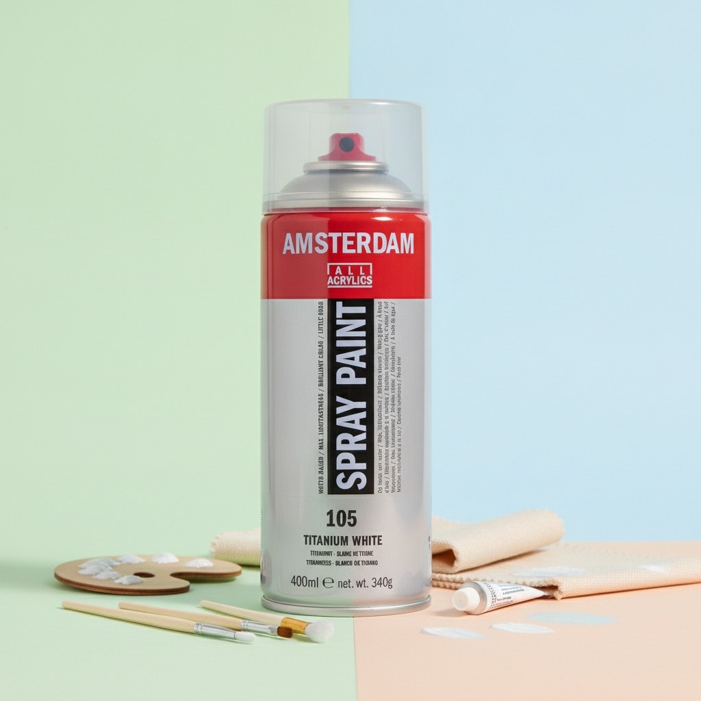 Amsterdam Sprühfarbe 400 ml Titanweiß 105 - Kidis Art