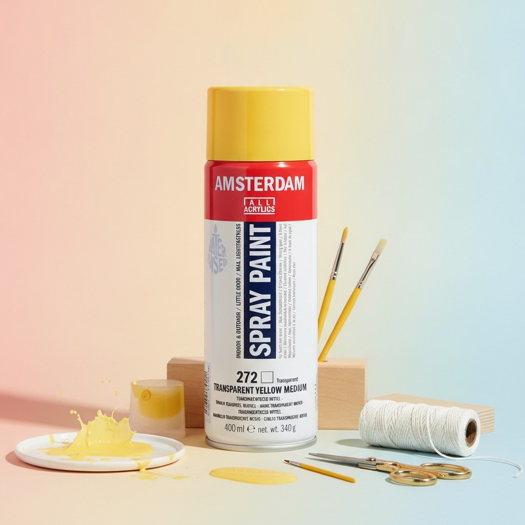 Amsterdam Sprühfarbe 400 ml Transparentgelb Mittel 272 - Kidis Art