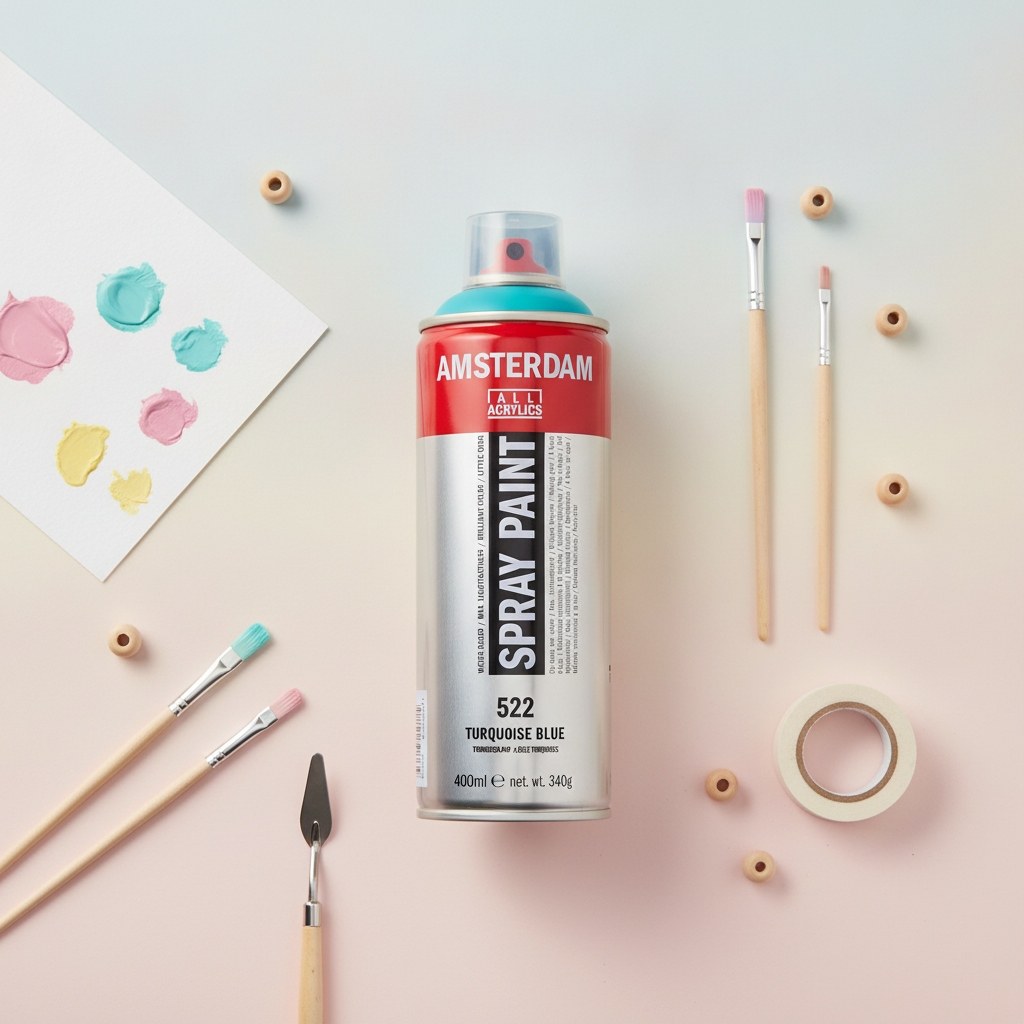 Amsterdam Sprühfarbe 400 ml Türkisblau 522 - Kidis Art